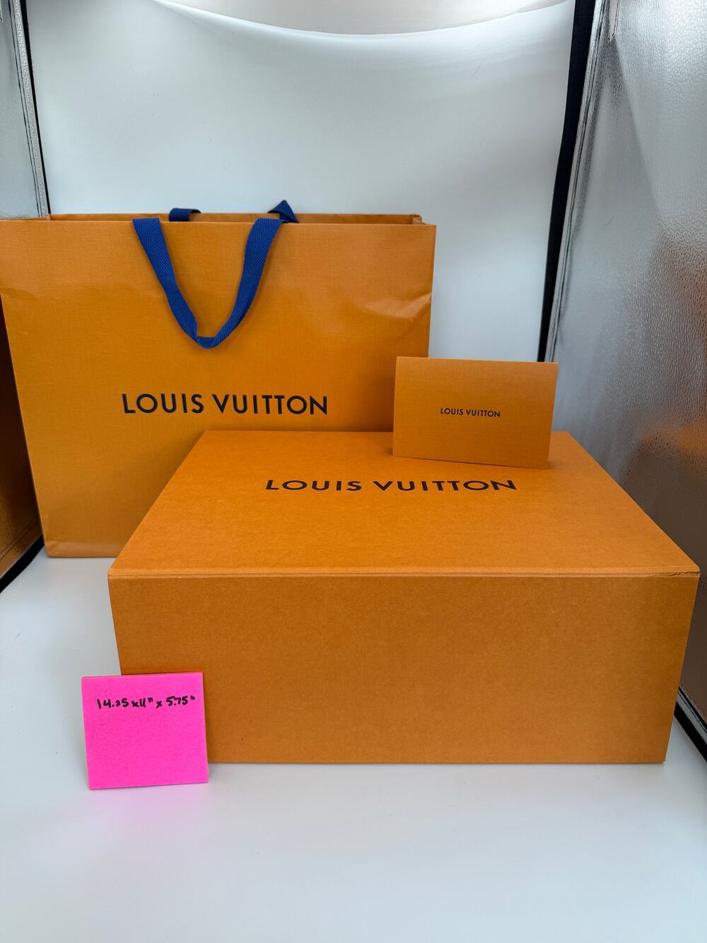 Authentic Louis Vuitton Packaging Set - - XL Box and Bag 14.25" x 11" x 5.75"